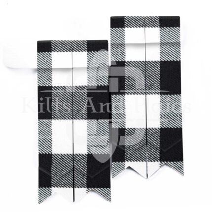 White Black Rob Roy Tartan Flashes
