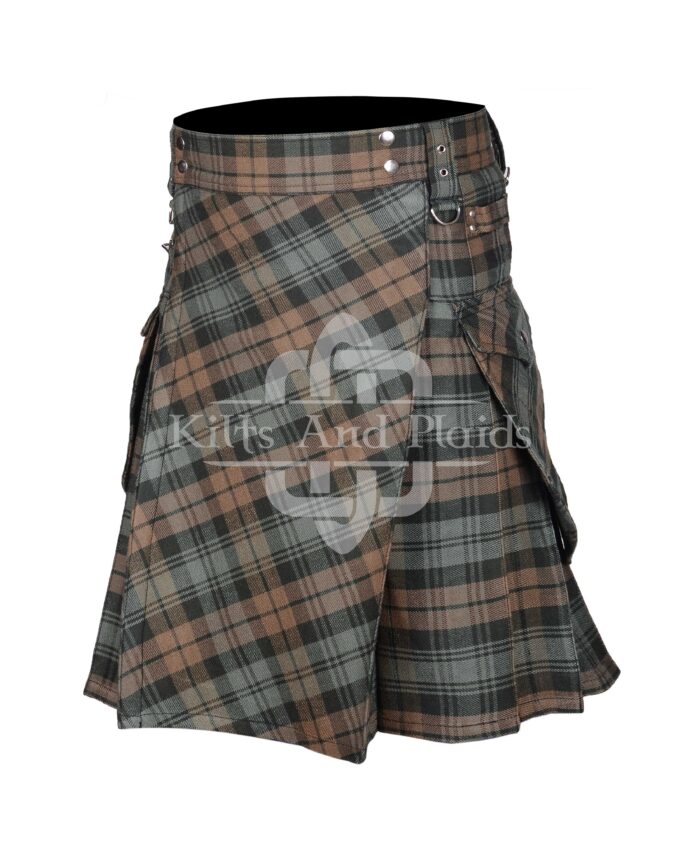 Black Watch Weathered Tartan Utility Kilt