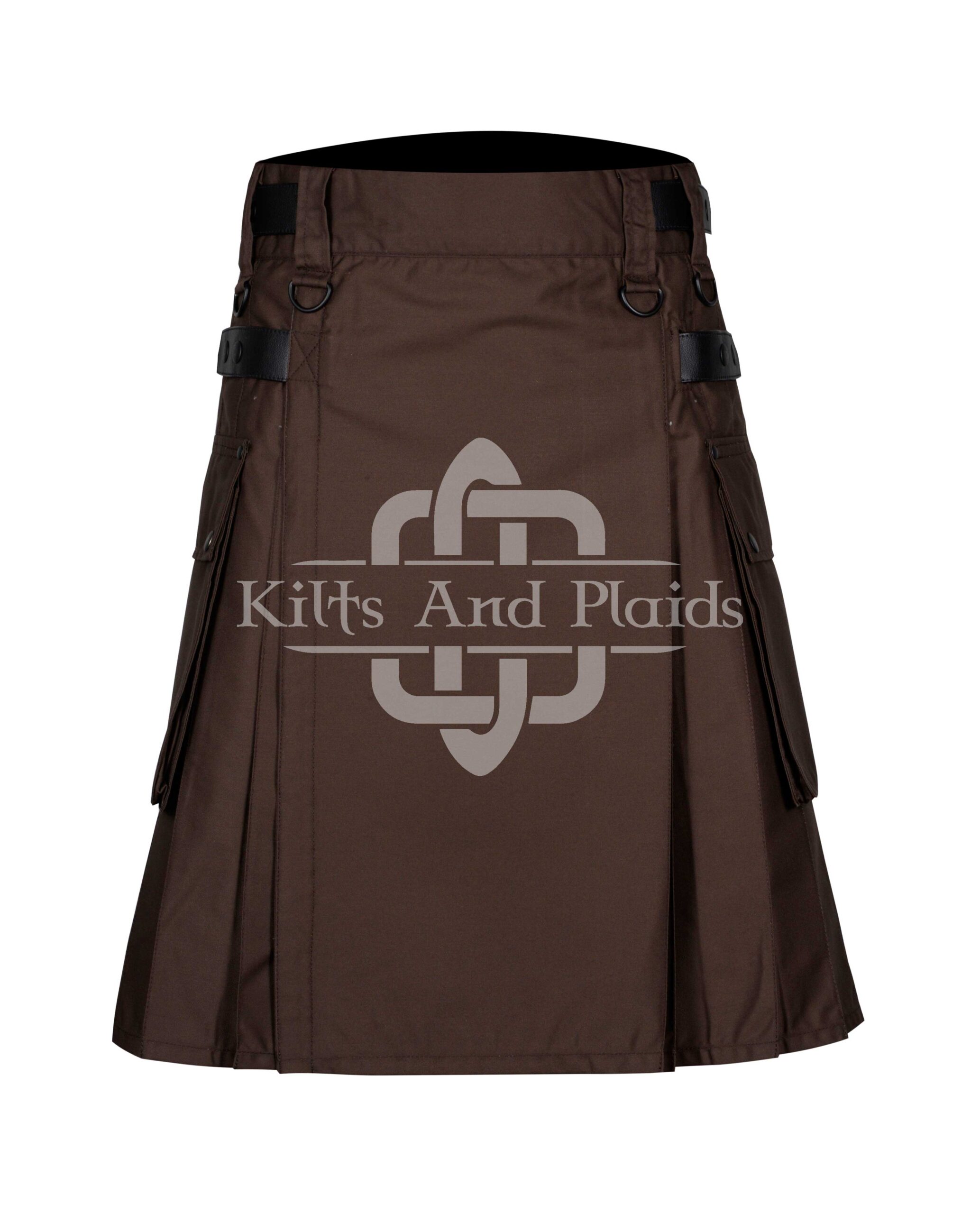 Brown Utility Cotton Kilt