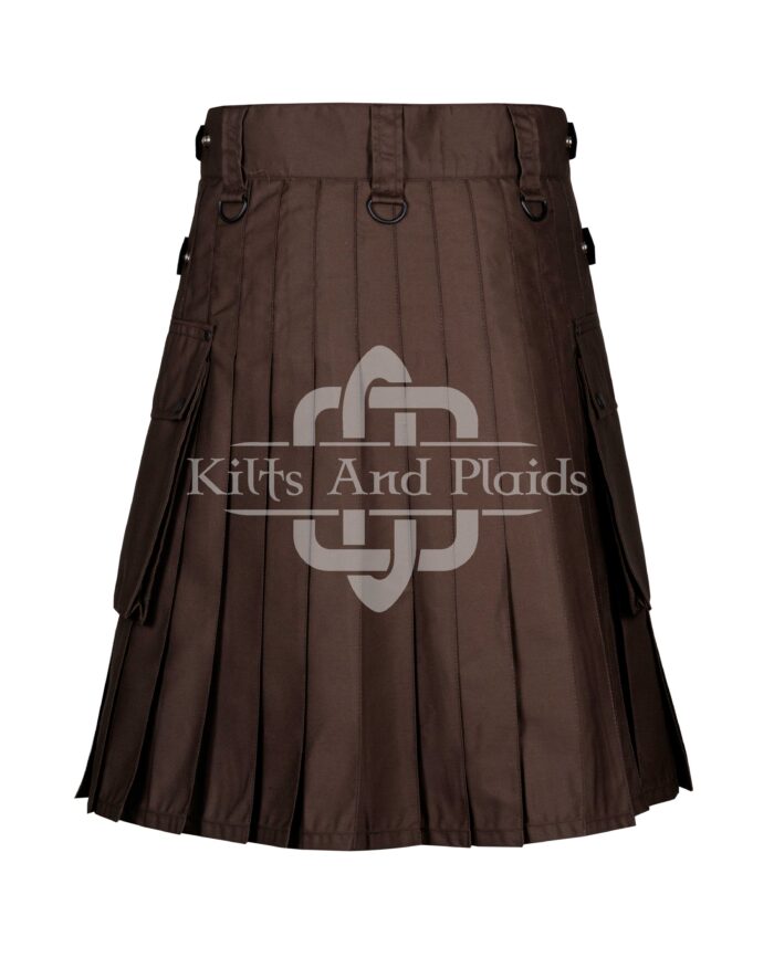 Brown Utility Cotton Kilt