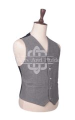 Gray Wool Prince Charlie Waistcoat