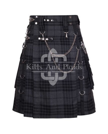 Gray Watch Gothic Kilt Chain Wali