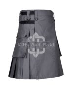 Grey Utility Cotton Kilt
