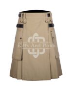 Khaki Utility Cotton Kilt