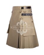 Khaki Utility Cotton Kilt