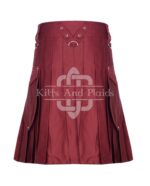 Maroon Utility Cotton Kilt