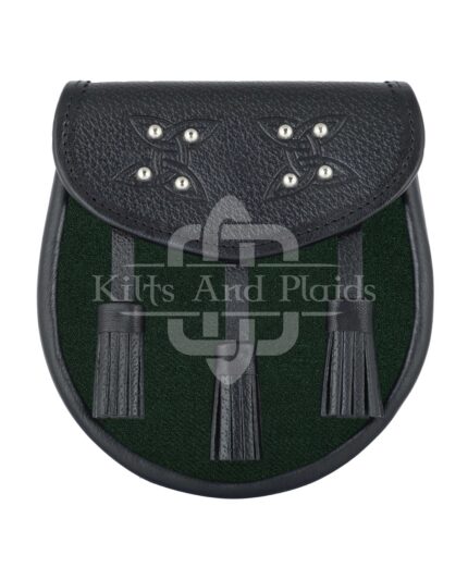 Solid Green Tartan Sporran