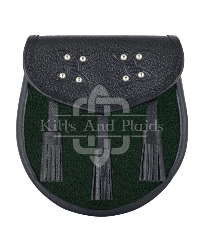 Solid Green Tartan Sporran