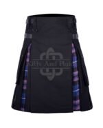 Black Cotton Pride of Scotland Hybrid Kilt