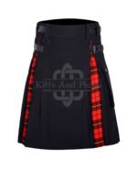 Black Cotton Wallace Tartan Hybrid Kilt