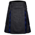 Black Denim Ramsay Blue Hybrid Kilt