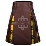 Brown Cotton Macleod of Lewis Hybrid Kilt