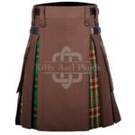 Brown Cotton Tara Hybrid Kilt