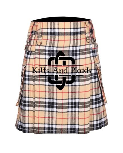 Camel of Thomson Tartan Utility Kilt