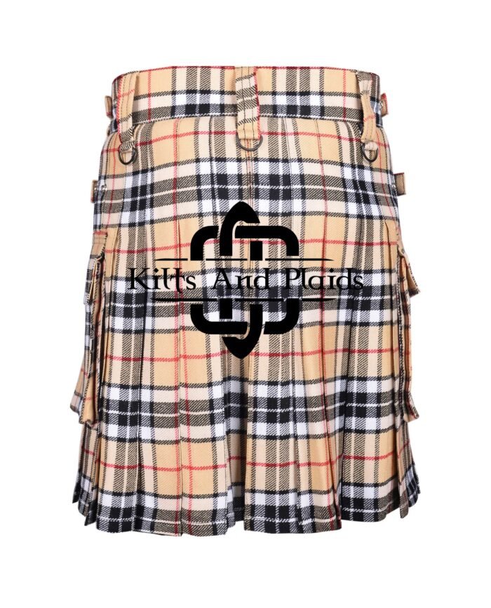 Camel of Thomson Tartan Utility Kilt