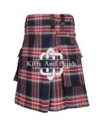 Stewart Black Tartan Utility Kilt