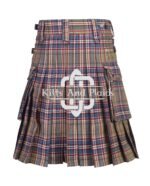 Macfarlane Hunting Ancient Weathered Tartan Utility Kilt