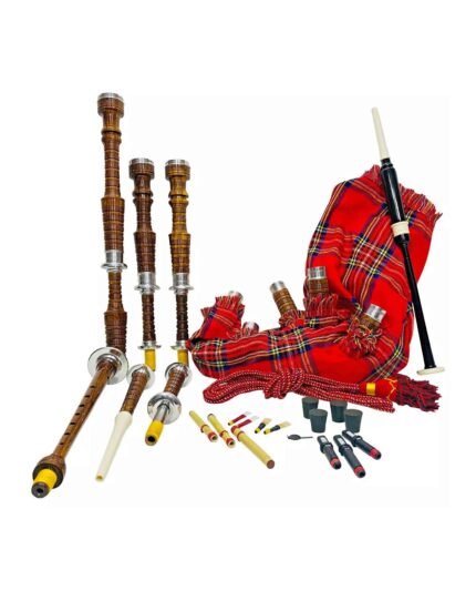 Scottish Highland Bagpipes Silver Mounts Bag