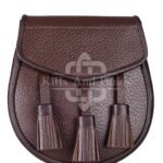 Plain Brown Leather Day Sporran
