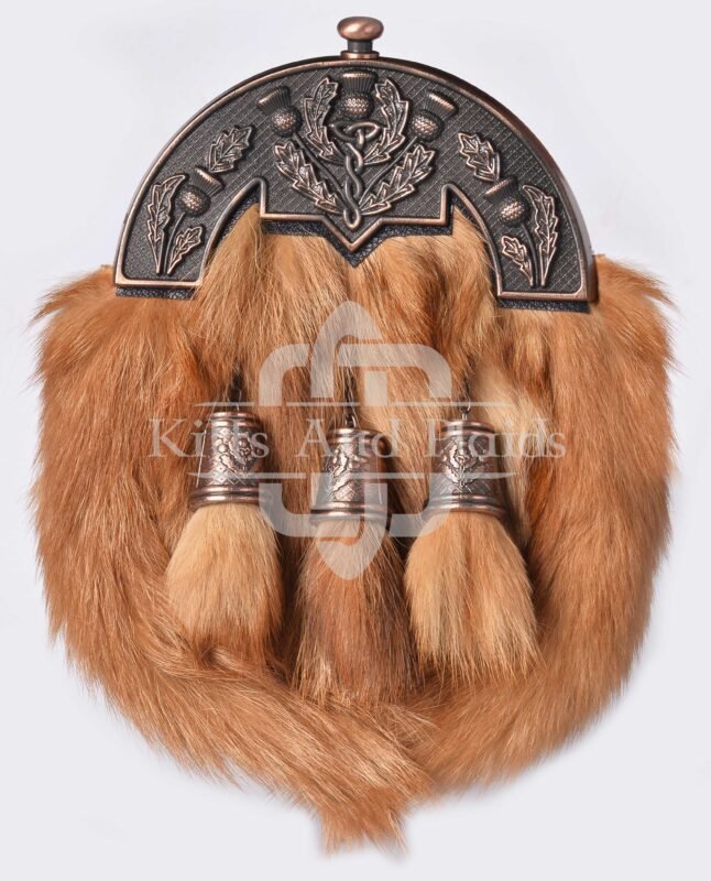 Bronze Thistle Red Fox Sporran