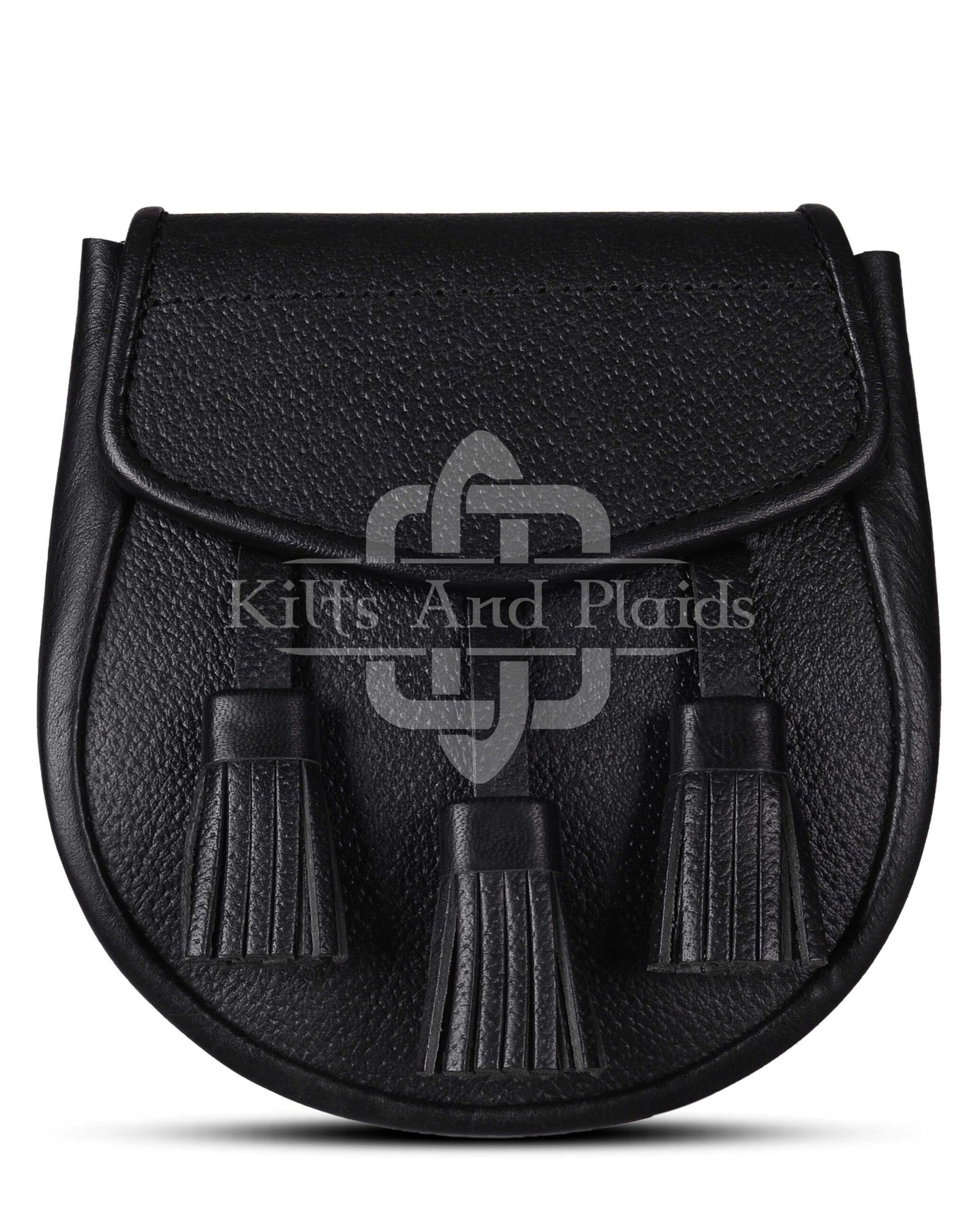 1 Plain Black Leather Sporran