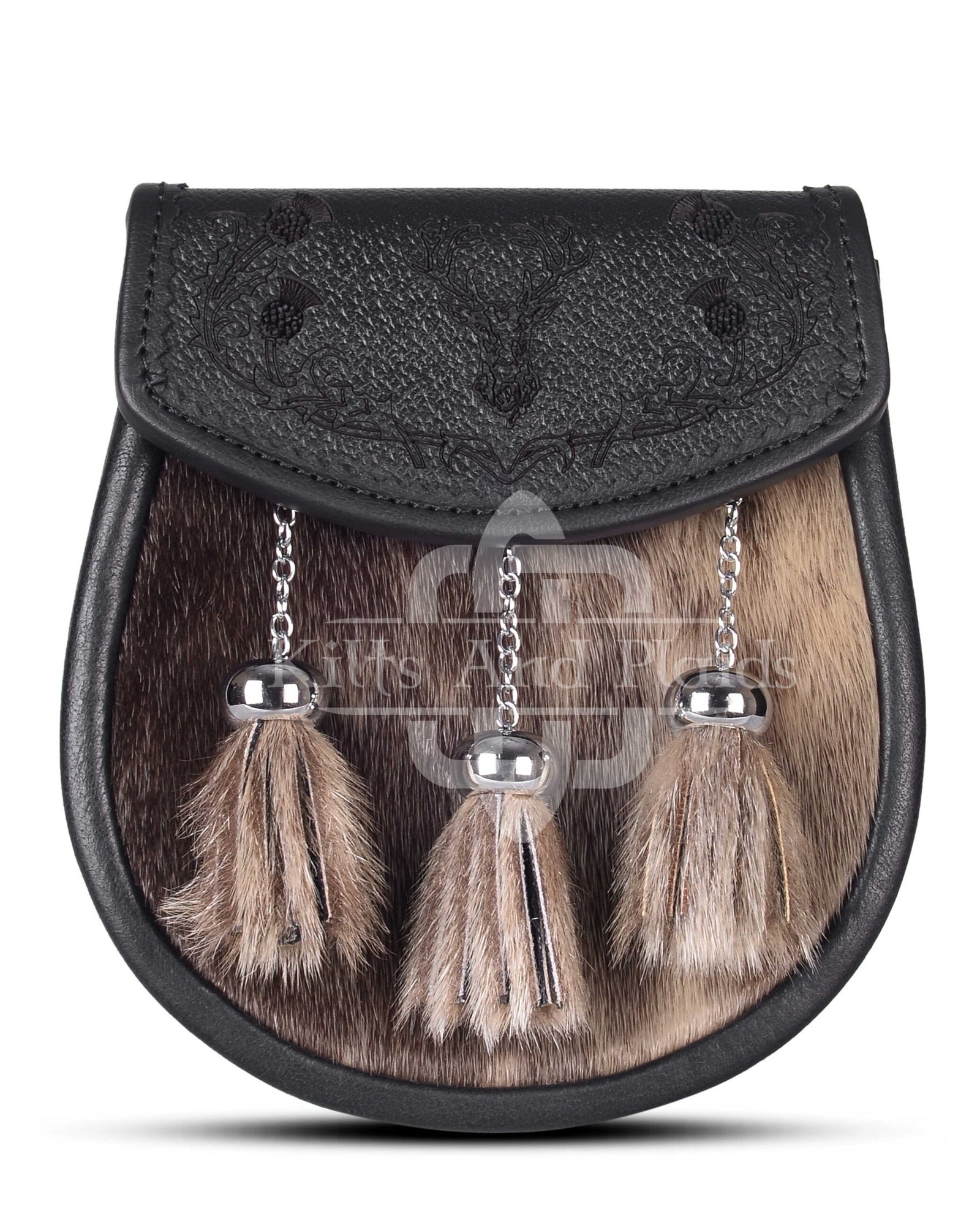 Seal Fur Laser Etching Semi Dress Sporran