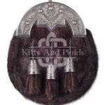 Nickle Brushed Thistle Seal Fur Sporran