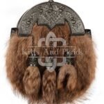 Nickle Brushed Thistle Coyote Fur Full Dress Sporran