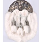 Brass Highland Cow White Rabbit Sporran