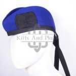 Royal Blue Wool Plain Glengarry Cap