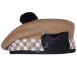 Khaki Wool Diced Balmoral Cap