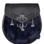 Blue Rabbit Fur Semi Dress Sporran