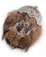 Silver Highland Cow Coyote Fur Full Dress Sporran