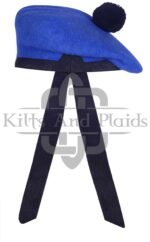 Royal Blue Wool Plain Balmoral Cap