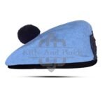 Sky Blue Wool Plain Balmoral Cap