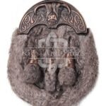 Bronze Highland Cow Brown Rabbit Fur Sporran