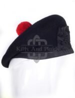 Navy Blue Wool Plain Glengarry Cap