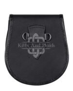 Plain Black Leather Sporran