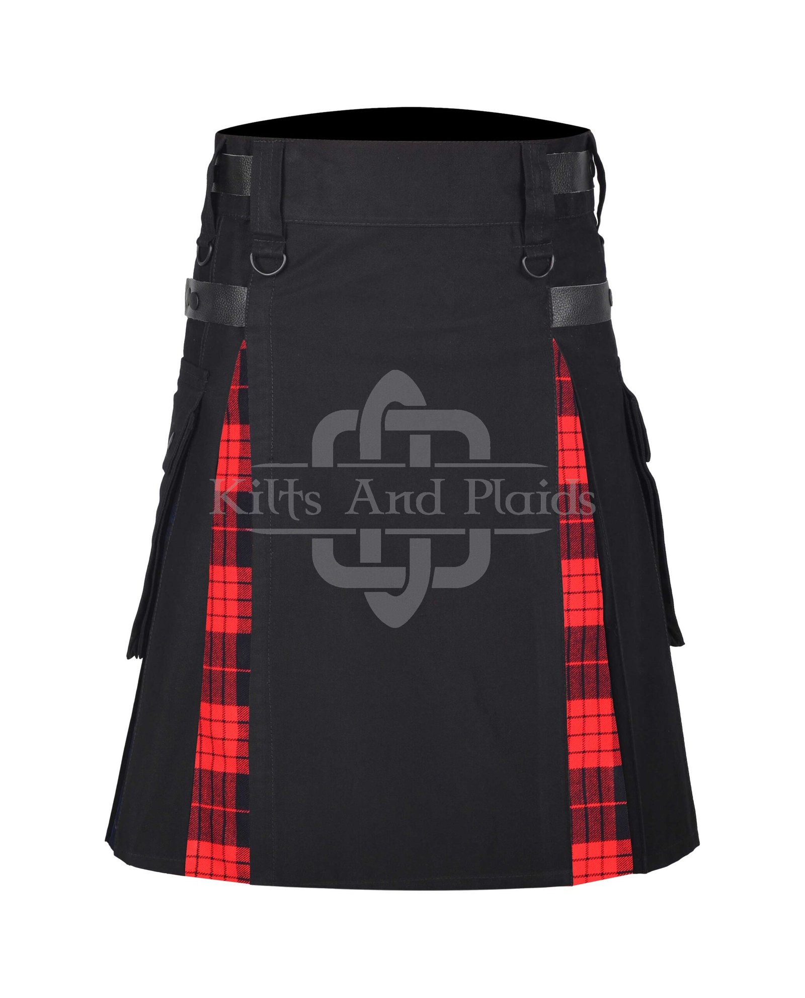 Cameron Black Cotton Hybrid Utility kilt