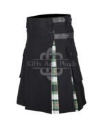 Drummond perth Dress Green Cotton Hybrid Utility kilt