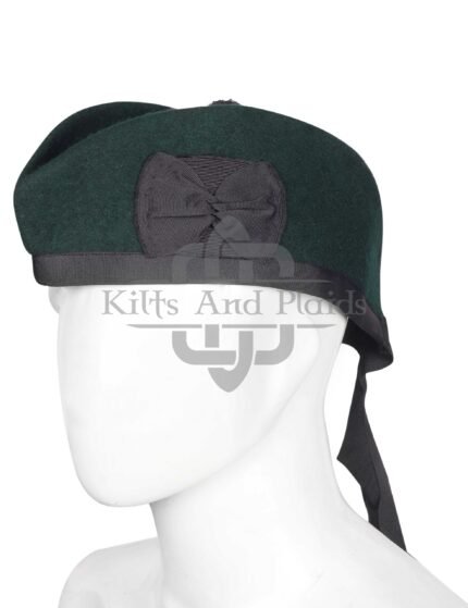 Green Wool Glengarry Cap