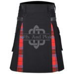 Leslie Red Ancient Cotton Hybrid Utility Kilt