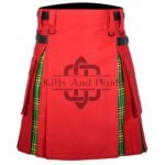 Red Cotton - Irish Tartan Hybrid Kilt