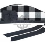 White Black Rob Roy Tartan Cap