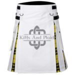 White Cotton - Macleod of Lewis Tartan Hybrid Kilt