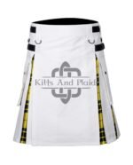White Cotton - Macleod of Lewis Tartan Hybrid Kilt