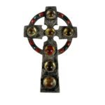 Scottish Antique Celtic Cross Pebble Brooch