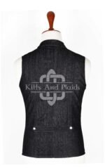 Black Denim Punk Rock Vest