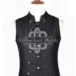 Black Denim Punk Rock Vest