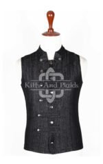 Black Denim Punk Rock Vest